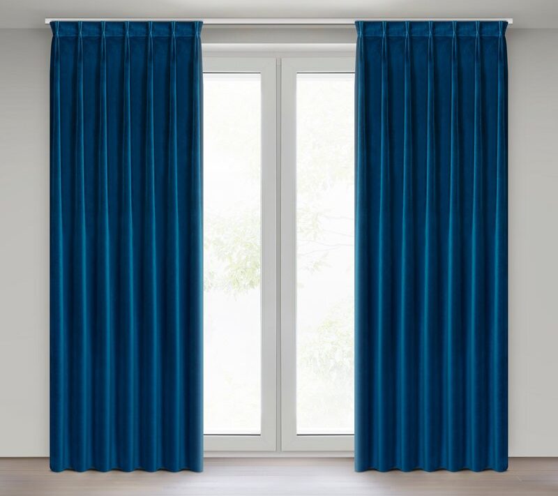 Zasłona gotowa granatowa 80 x 270 cm – zaciemnia pomieszczenie