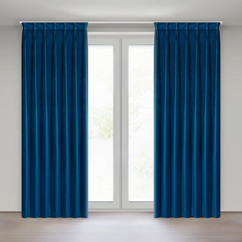 Zasłona gotowa granatowa 80 x 270 cm – zaciemnia pomieszczenie