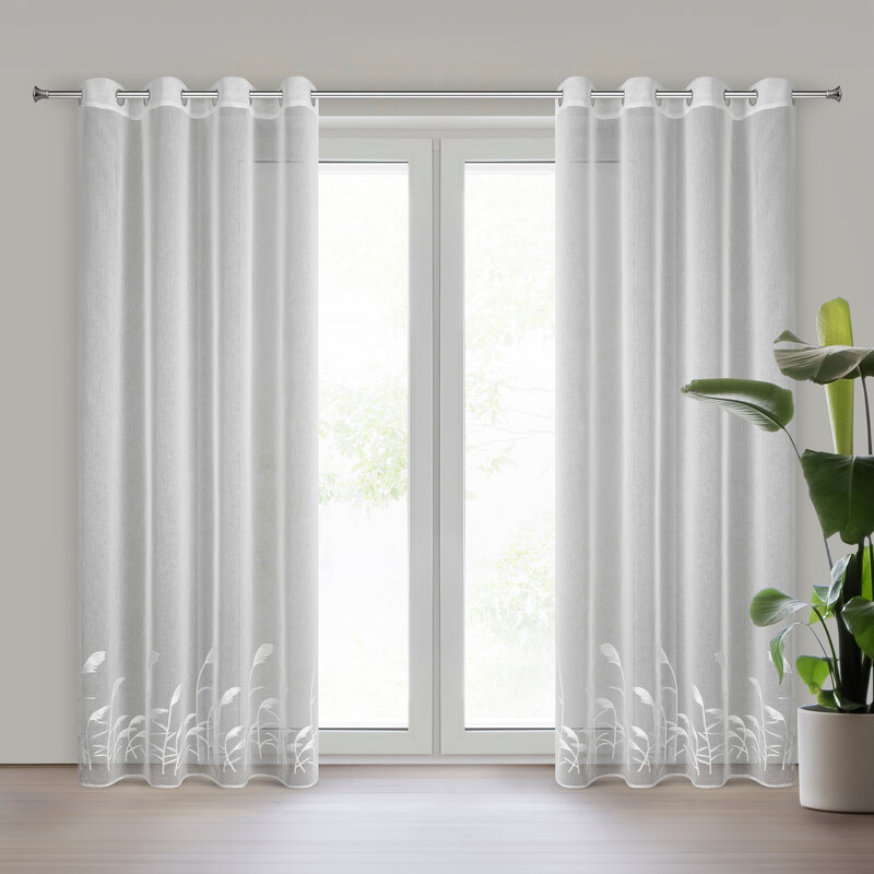 Firana gotowa Tasha biała 140 x 250 cm – rozprasza światło