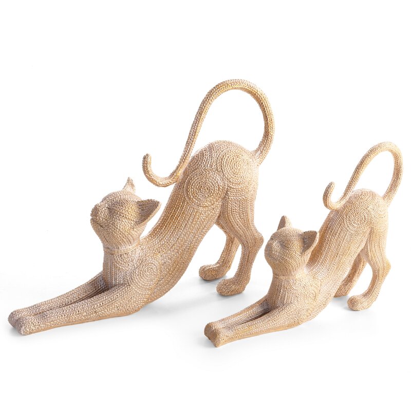 Figurka ceramiczna Valeri złota 32 x 8 x 25 cm – subtelna dekoracja