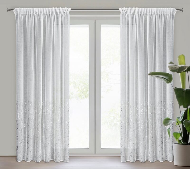 Zasłona gotowa Melia biała 140 x 270 cm – rozprasza światło