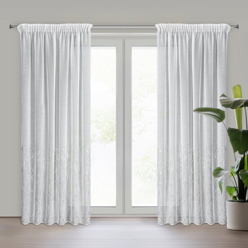 Zasłona gotowa Melia biała 140 x 270 cm – rozprasza światło