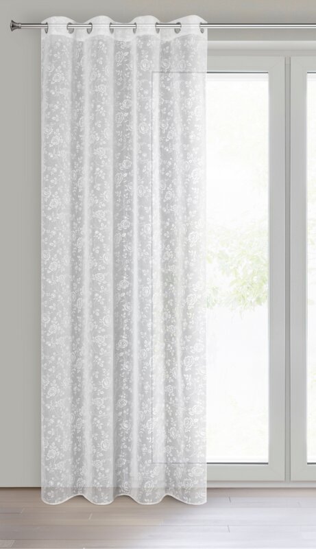 Zasłona gotowa Holly biała 140 X 250 cm – subtelnie filtruje światło
