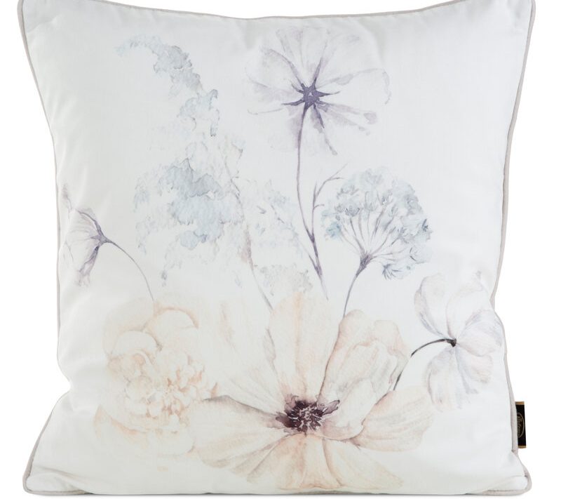 Poszewka velvet kremowa 45 x 45 cm – dodatek do salonu