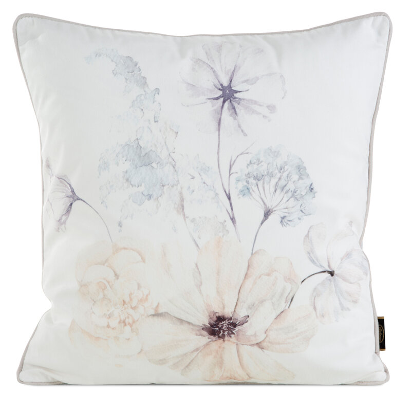 Poszewka velvet kremowa 45 x 45 cm – dodatek do salonu