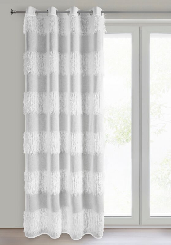 Firana gotowa Margaret 1 biała 140 X 250 cm – z delikatną aplikacją