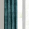 Zasłona gotowa D91 ciemnoturkusowa 140 x 250 cm – zaciemniająca i stylowa