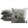 Poszewka velvet zielona 45 x 45 cm – wprowadza egzotykę