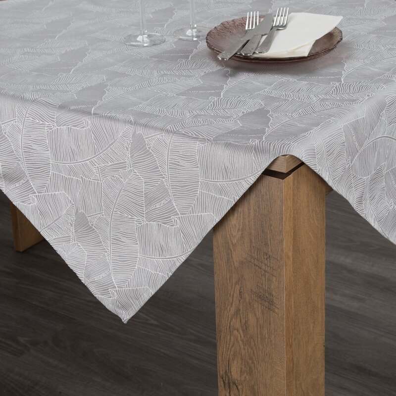 Obrus żakard ISLA srebrny 85 x 85 cm – dodaje blasku wnętrzu