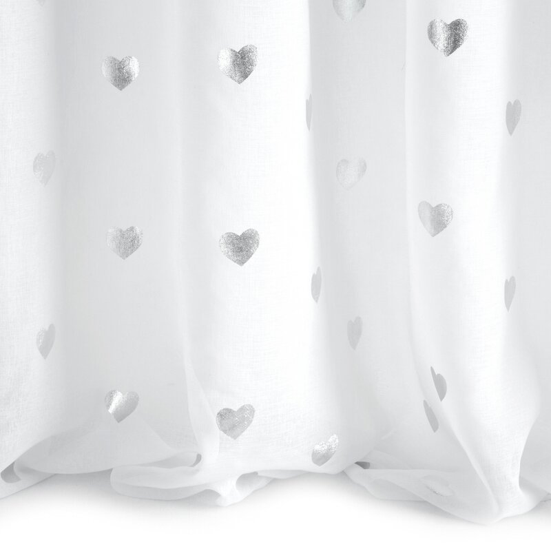 Firana gotowa Benay biała 140 X 250 CM – z delikatnym nadrukiem