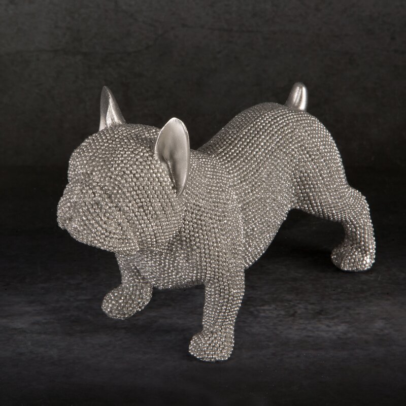 Figurka dekoracyjna Eldo srebrna 20 X 9 X 14 CM – na komodę i półkę