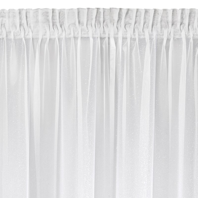 Firana gotowa Sakali biała 350 X 250 CM – lekko rozprasza światło