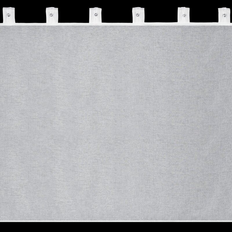 Firana gotowa Sevilla na szelkach biała 150 X 90 cm – idealna do kuchni, łazienki