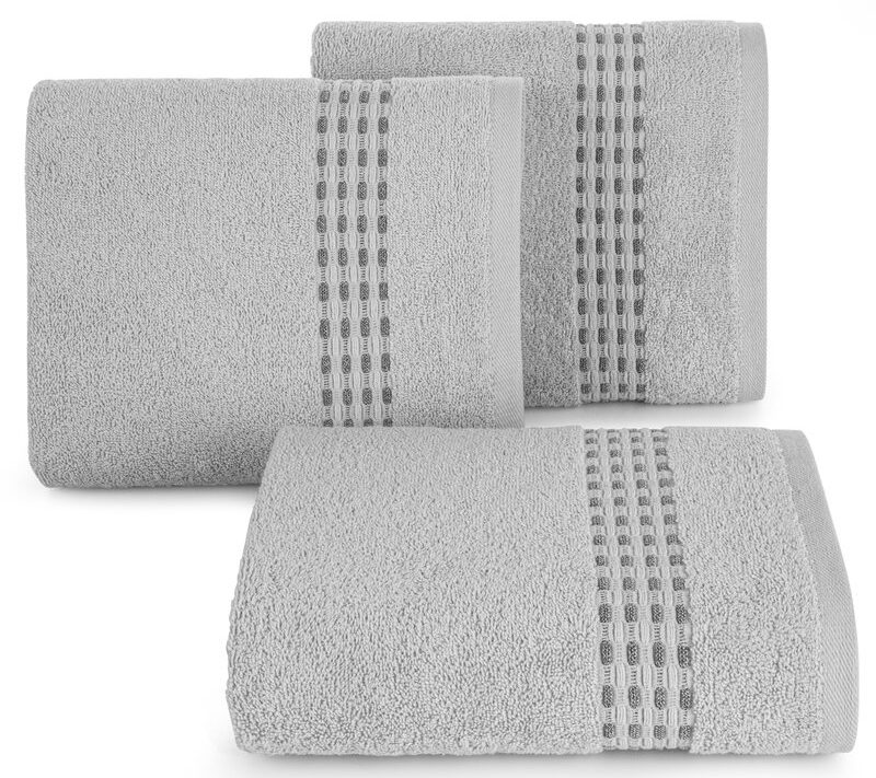 Ręcznik żakard RIVA srebrny 30 x 50 cm – miękki i chłonny