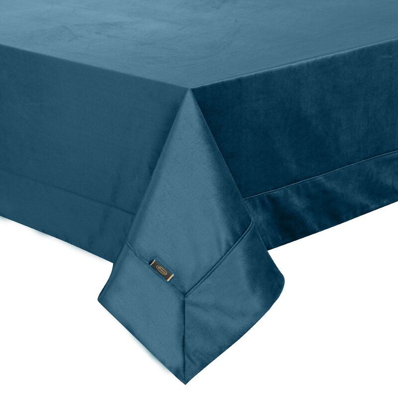Obrus gładki granatowy 145 x 220 cm – łatwy w czyszczeniu