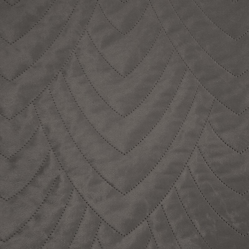 Narzuta welurowa SI/N/LUIZ grafitowa 170x210 cm – dodaje szyku sypialni