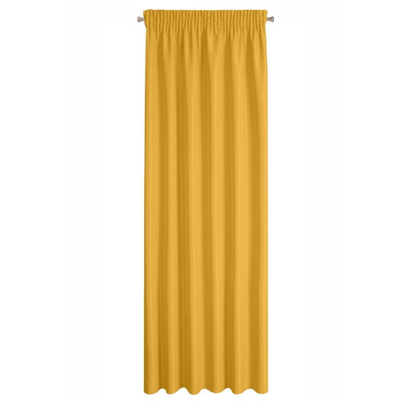 Zasłona gotowa Rita musztardowa 140 X 270 CM – dodaje ciepła wnętrzu