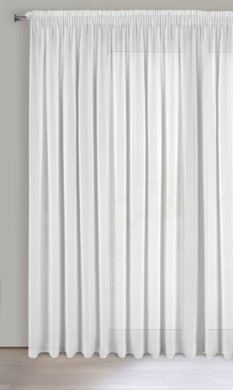Firana gotowa Dalia na taśmie biała 350 X 270 cm – rozjaśnia wnętrze