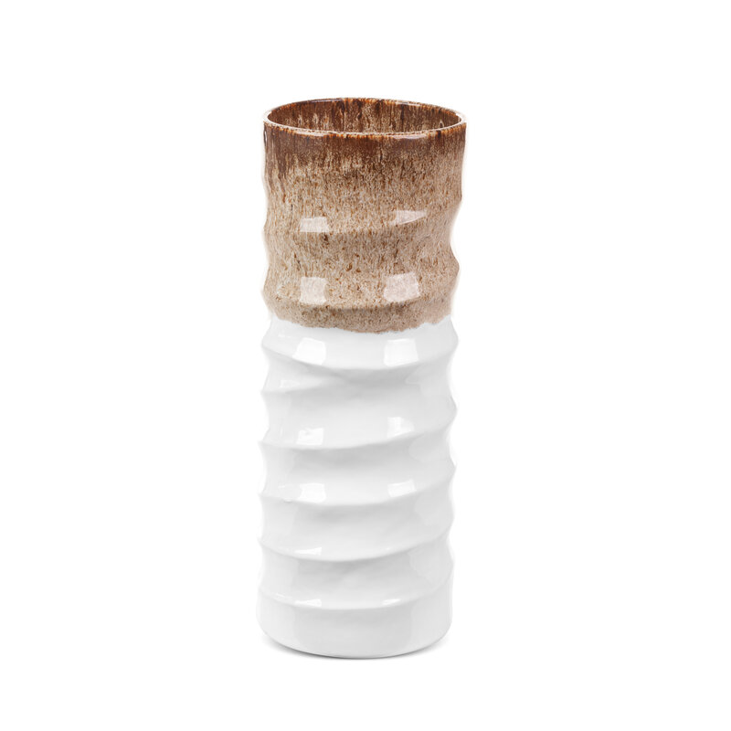 WAZON DEKORACYJNY ERINA (04) O 12 X 31 CM BIAŁY