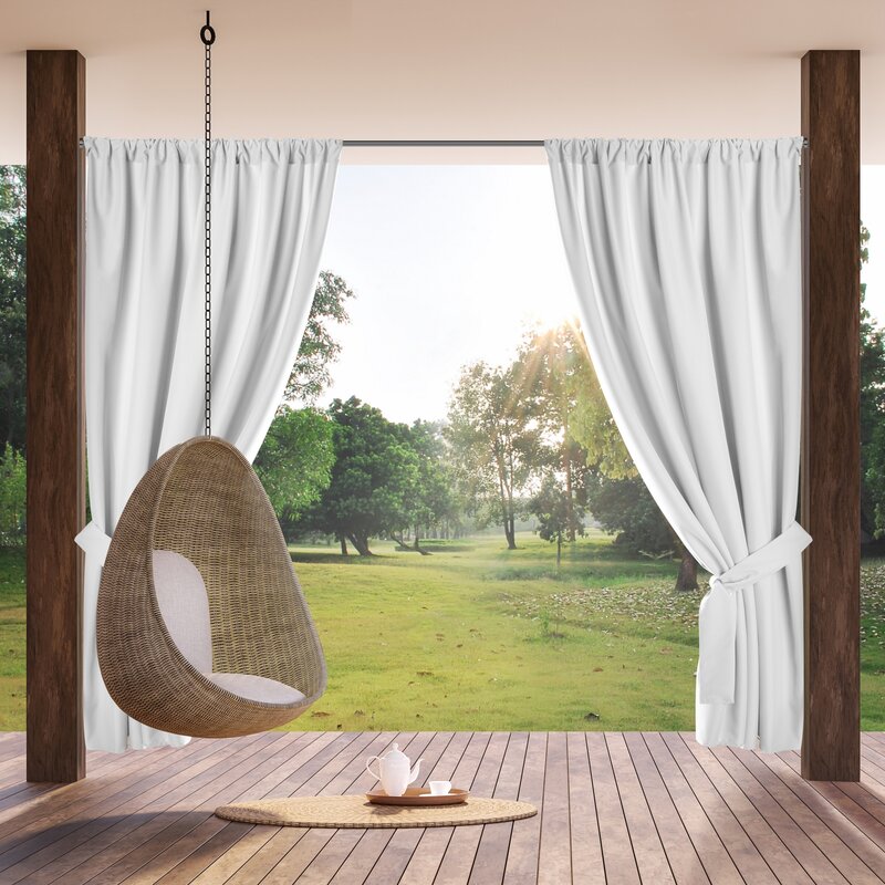 Zasłona tarasowa gotowa Garden biała 155 X 200 cm – filtruje światło