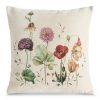 Poszewka gobelinowa kwiaty kremowa 45x45 cm – wprowadza romantyczny nastrój