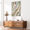 Obraz ręcznie malowany Geometryczny zielony 60 X 90 cm – z pastelami i złotem