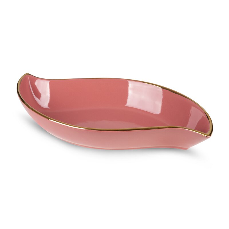 PATERA DEKORACYJNA SIBEL (01) 35 X 17 X 5 CM CIEMNORÓŻOWY