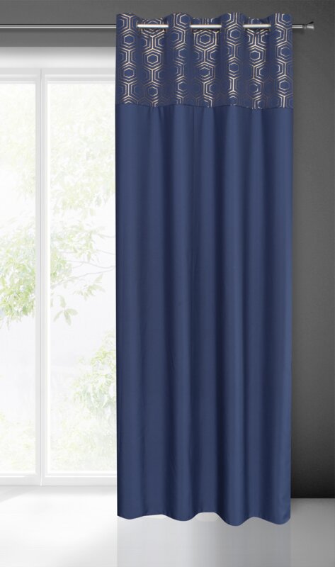 Zasłona gotowa Dafne granatowa 140 X 250 CM – zapewnia prywatność