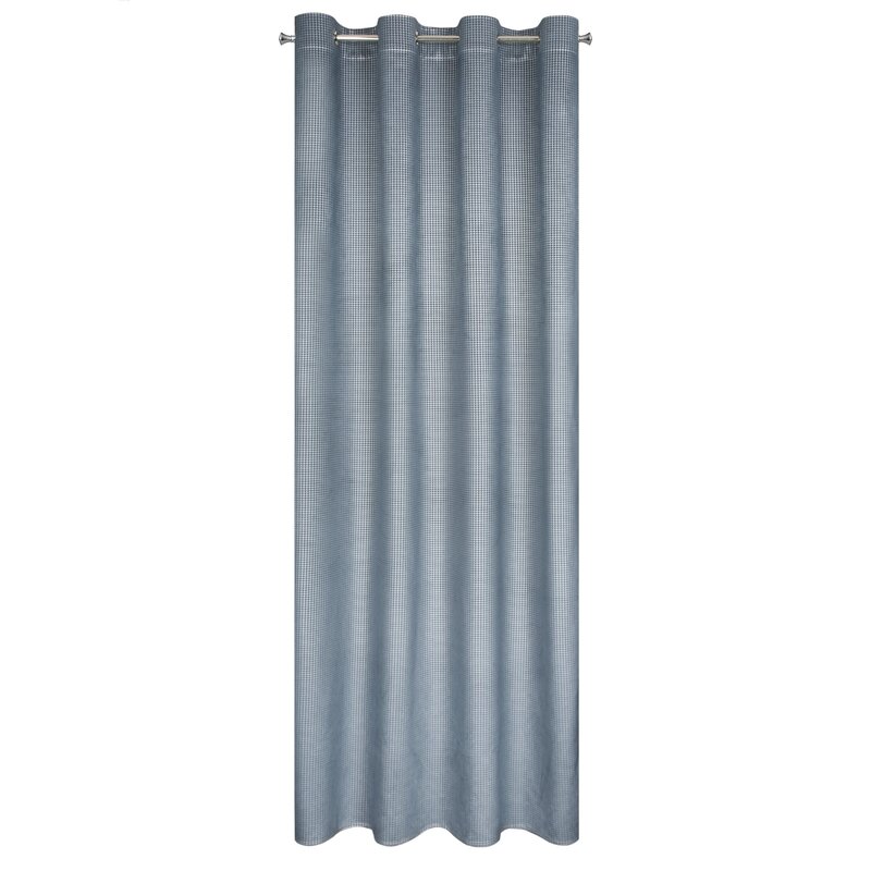 Zasłona gotowa Darcy granatowa 140 X 250 CM – z wzorem pepitki