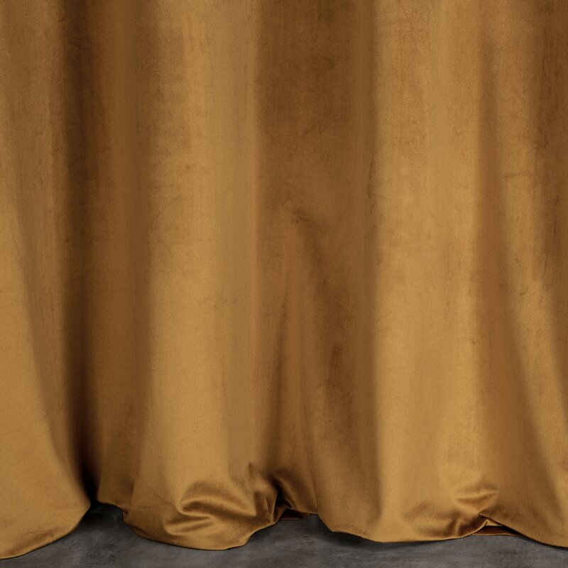 Zasłona gotowa miodowa 140 x 270 cm – zaciemnia i chroni