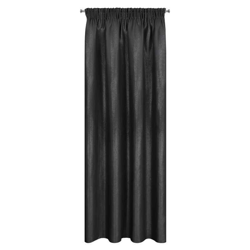 Zasłona gotowa Aggie czarna 140 X 270 CM – miękka i elegancka