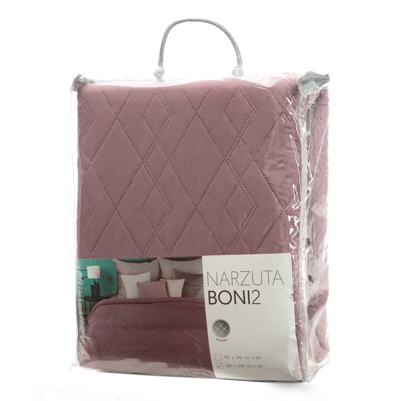 Narzuta microfibra ciemnoróżowa 200x220 cm – wprowadza spokój