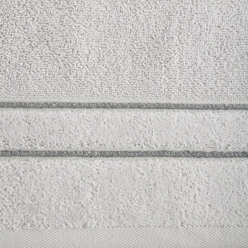 Ręcznik welurowy SIBEL srebrny 50 x 90 cm – miękki i chłonny