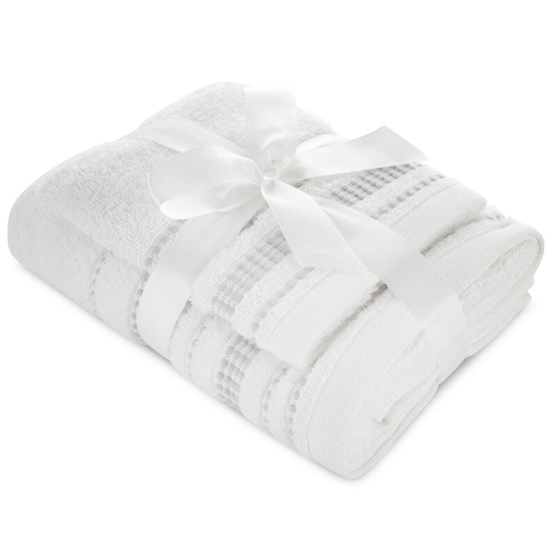 Komplet ręczników biały 37 x 25 x 6 cm – miękki i chłonny