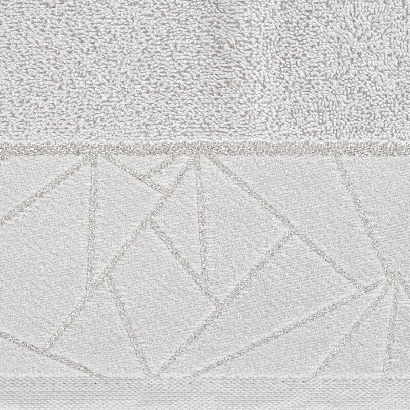 Puszysty ręcznik Cleo srebrny 70 X 140 cm – miękki i chłonny
