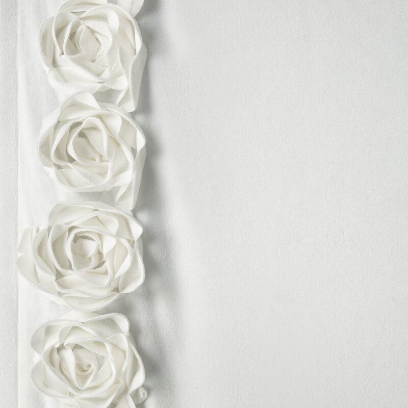 Zasłona gotowa Eva Minge Roses 14 kremowa 140 X 270 cm – welwetowa, łatwy montaż