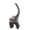 Figurka ceramiczna LEO srebrna 10 X 7 X 22 CM – do salonu i gabinetu