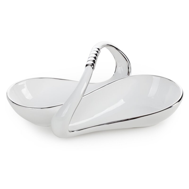 Patera ceramiczna Otis biała 25 x 18 x 11 cm – idealna na przekąski