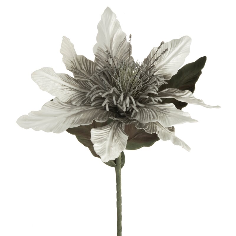 Kwiat ozdobny Flore 818 srebrny 64 cm – nada wnętrzom blask