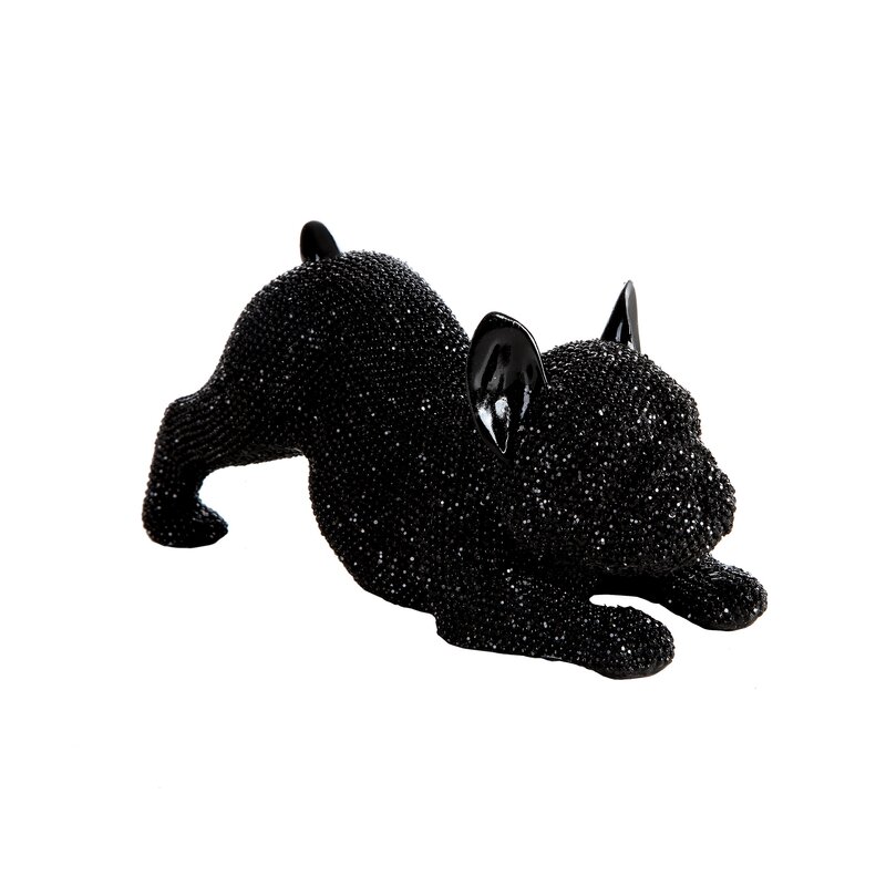 Figurka ceramiczna ELDO czarna 19 X 8 X 9 CM – buldog francuski