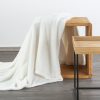 Koc flano Lori biały 170 x 210 cm – wyjątkowo miękki