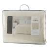 Narzuta len kremowa 170 x 210 cm – ochrona pościeli