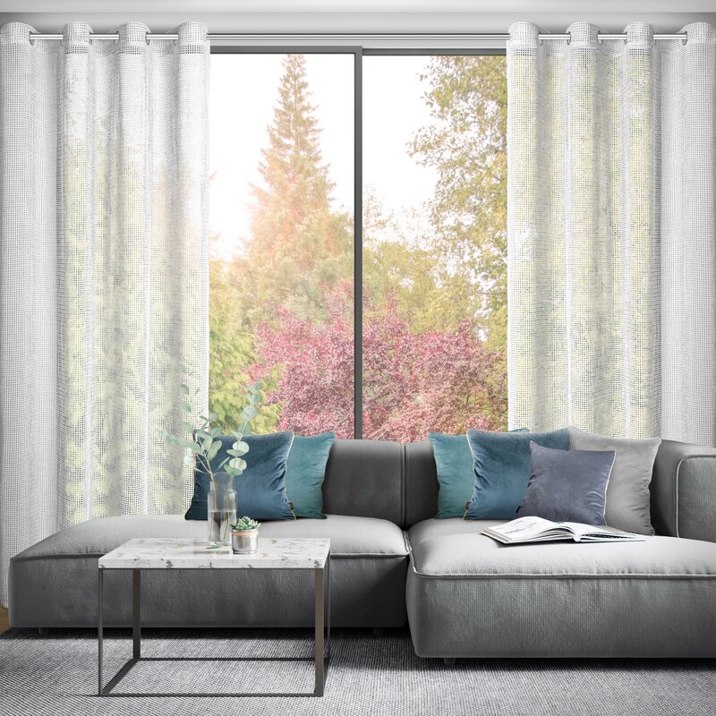 Zasłona gotowa Neli biała 140 x 250 cm – przepuszcza światło