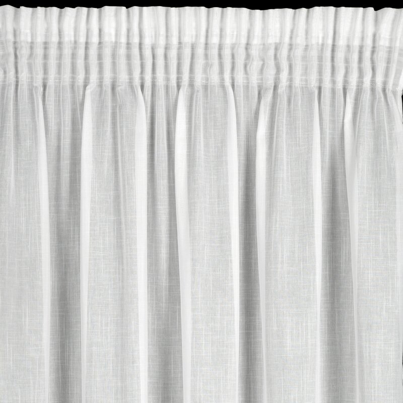 Firana gotowa deszczyk biała 140 x 270 cm – rozświetla wnętrze