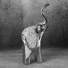 Figurka ceramiczna Palmera srebrna 17 X 9 X 34 cm – Symbol szczęścia do domu