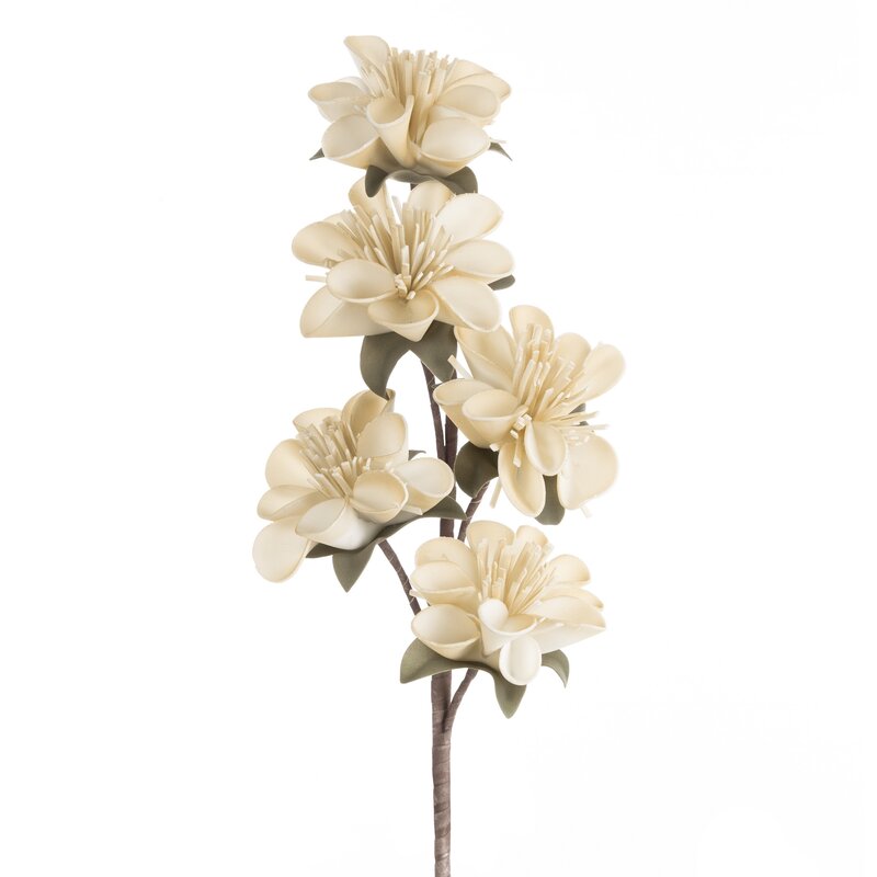 Kwiat dekoracyjny Flore 741 kremowy 62 cm – dodaje świeżości