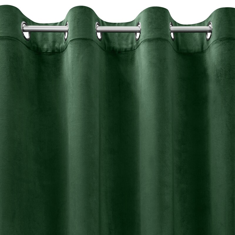 Zasłona gotowa Darla ciemnozielona 140 x 250 cm – zaciemnia pomieszczenie