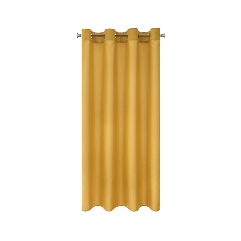 Zasłona gotowa Rita musztardowa 140 X 175 cm – ciepła i stylowa