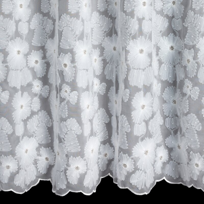 Zasłona gotowa Jasmin biała 140 X 250 CM – rozjaśnia wnętrze