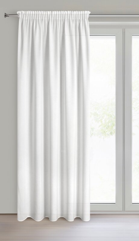 Zasłona gotowa Eris biała 140 x 270 cm – rozjaśnia wnętrze
